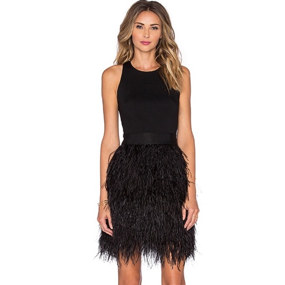 Milly Dresses & Skirts - Milly Blair Ostrich Feather Dress